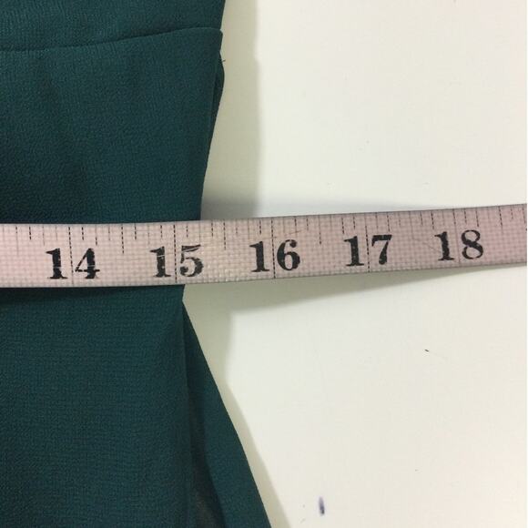 LULU'S L Tier Elegance Hunter Green Long Sleeve Tiered Formal Maxi Dress NEW 0B4 - Picture 8 of 10